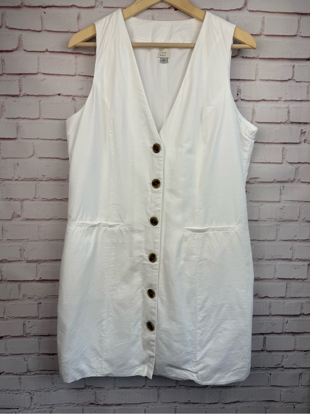 a new day White V-Neck Dress
